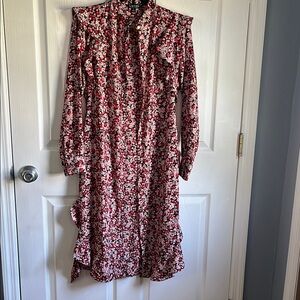 EUC Ralph Lauren Red Floral Print Dress